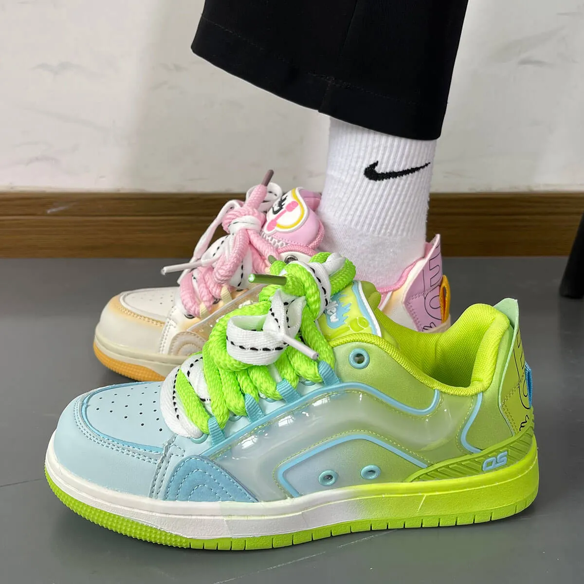 Neon Color Bubble Style Baddie Aesthetic Sneakers Shoes