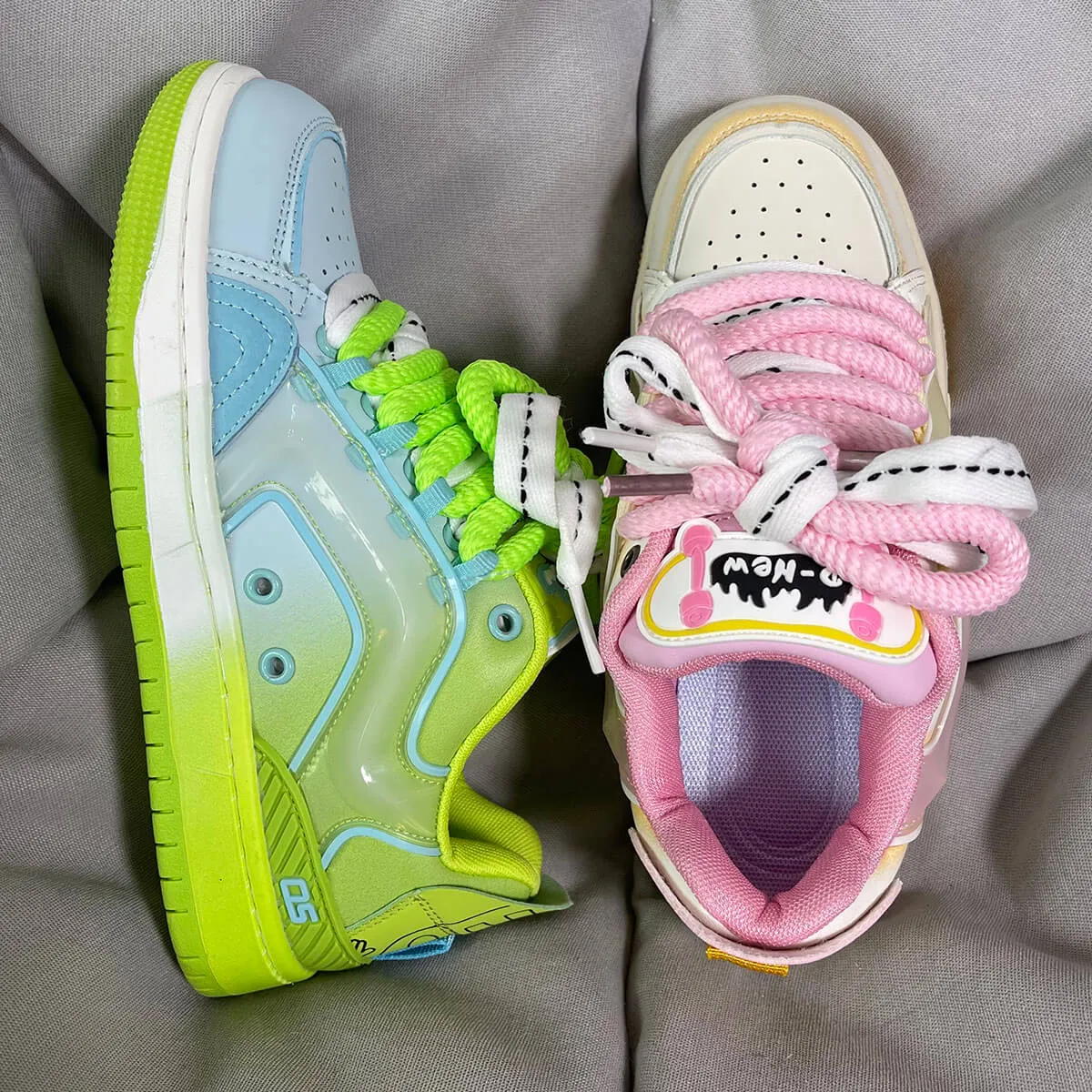 Neon Color Bubble Style Baddie Aesthetic Sneakers Shoes