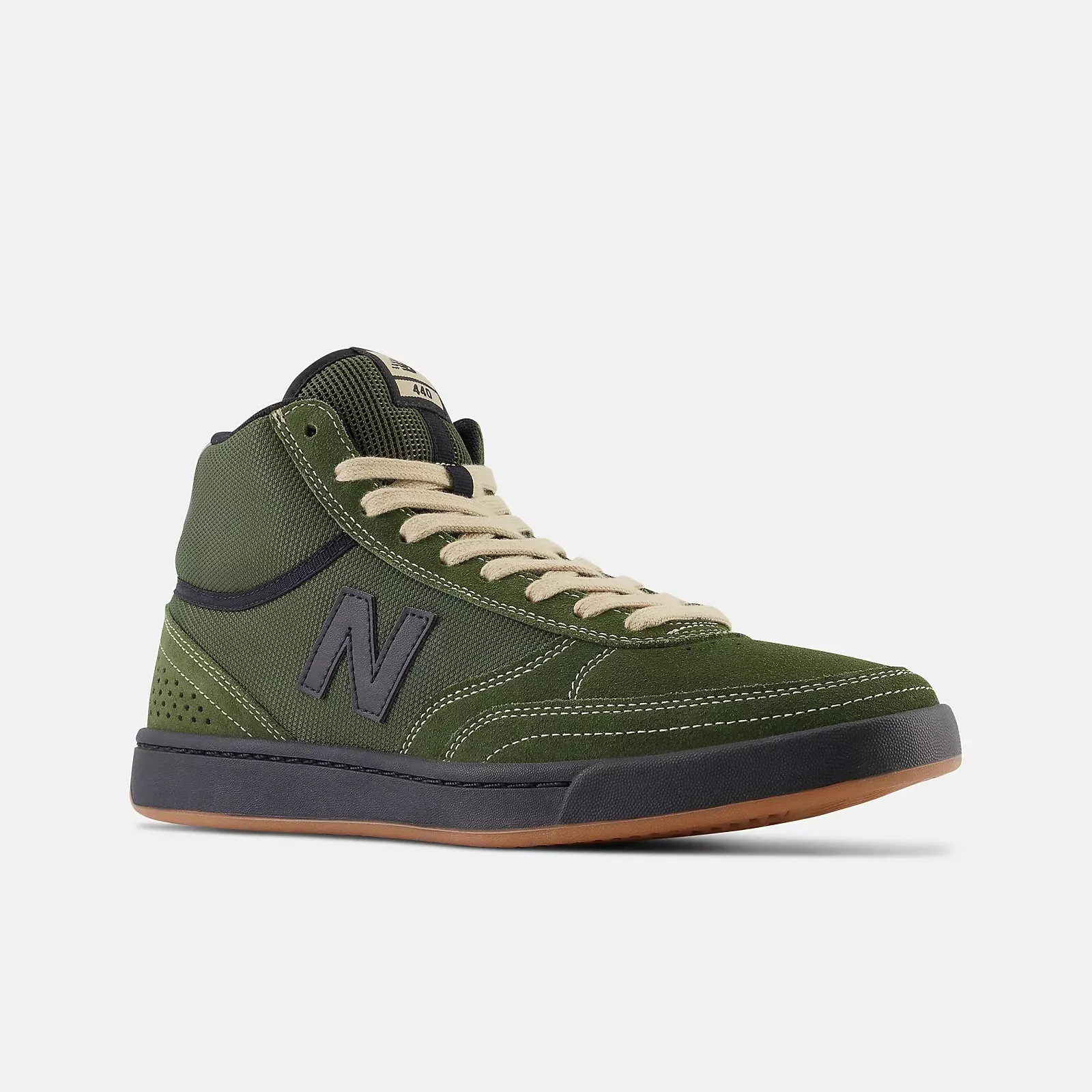 New Balance Numeric 440 Hi Skate Shoes - Forest Green With Black