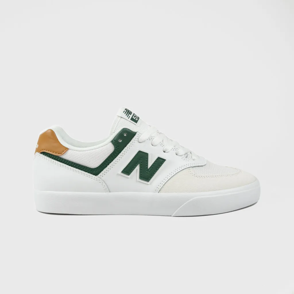 New Balance Numeric - 574 Vulc Shoes - White / Nightwatch Green