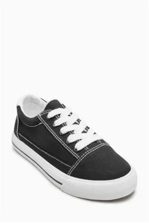 Next Boys Black Skate Lace-Up Shoes