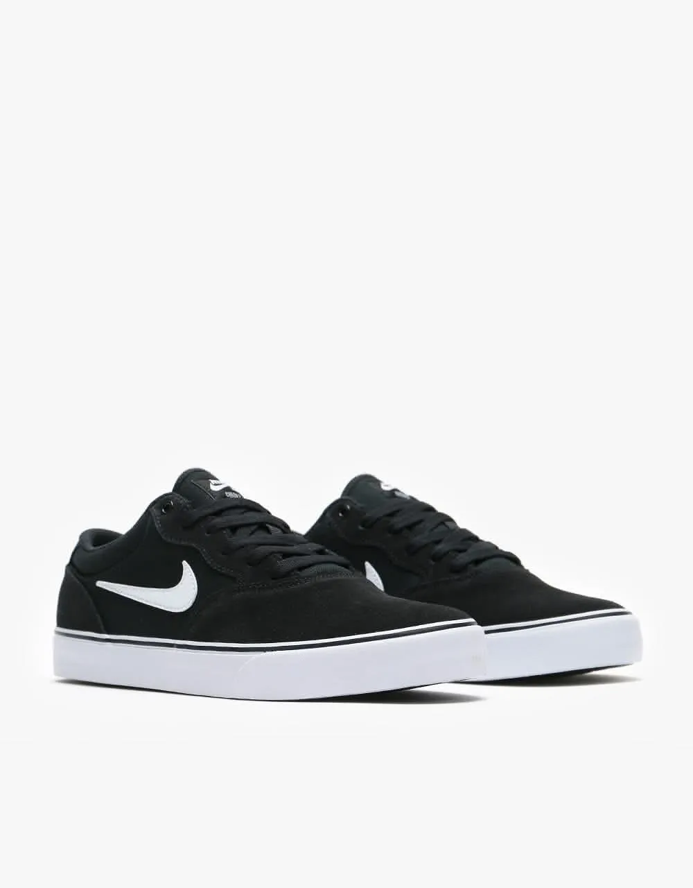 Nike SB Chron 2 Skate Shoes - Black/White-Black