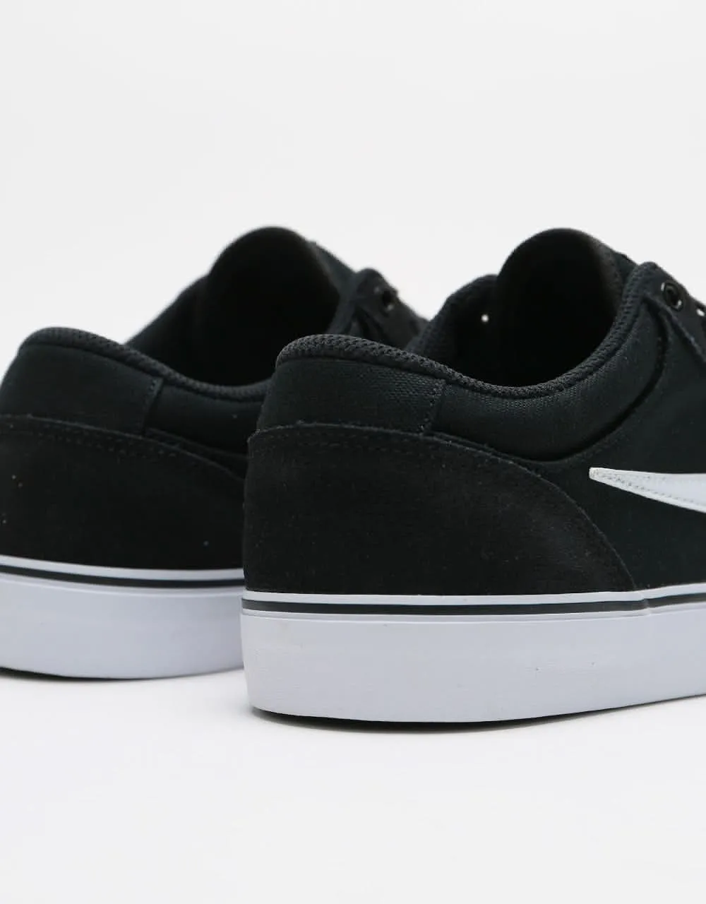 Nike SB Chron 2 Skate Shoes - Black/White-Black