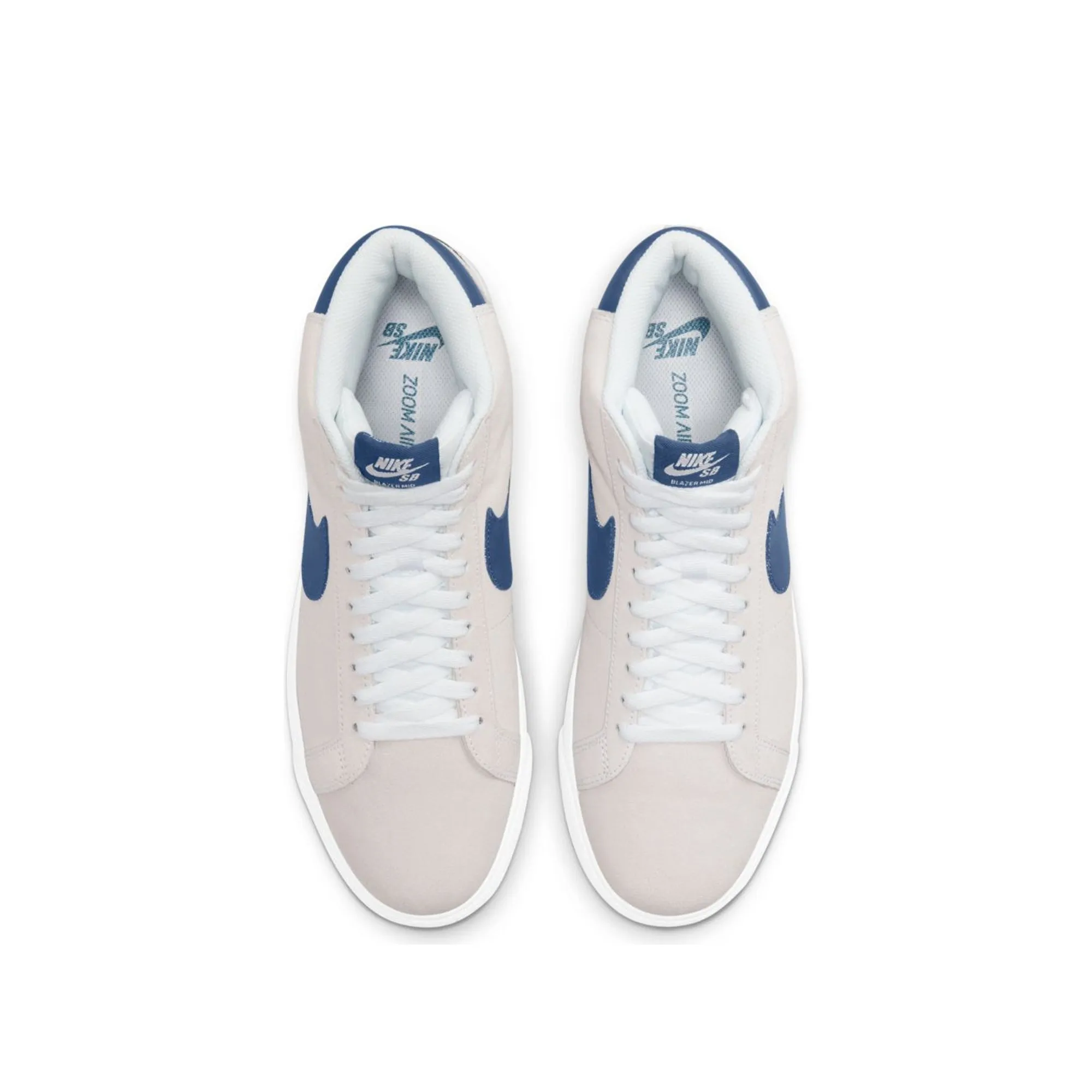 Nike SB Mens Zoom Blazer Mid Shoes 'White/Court Blue'