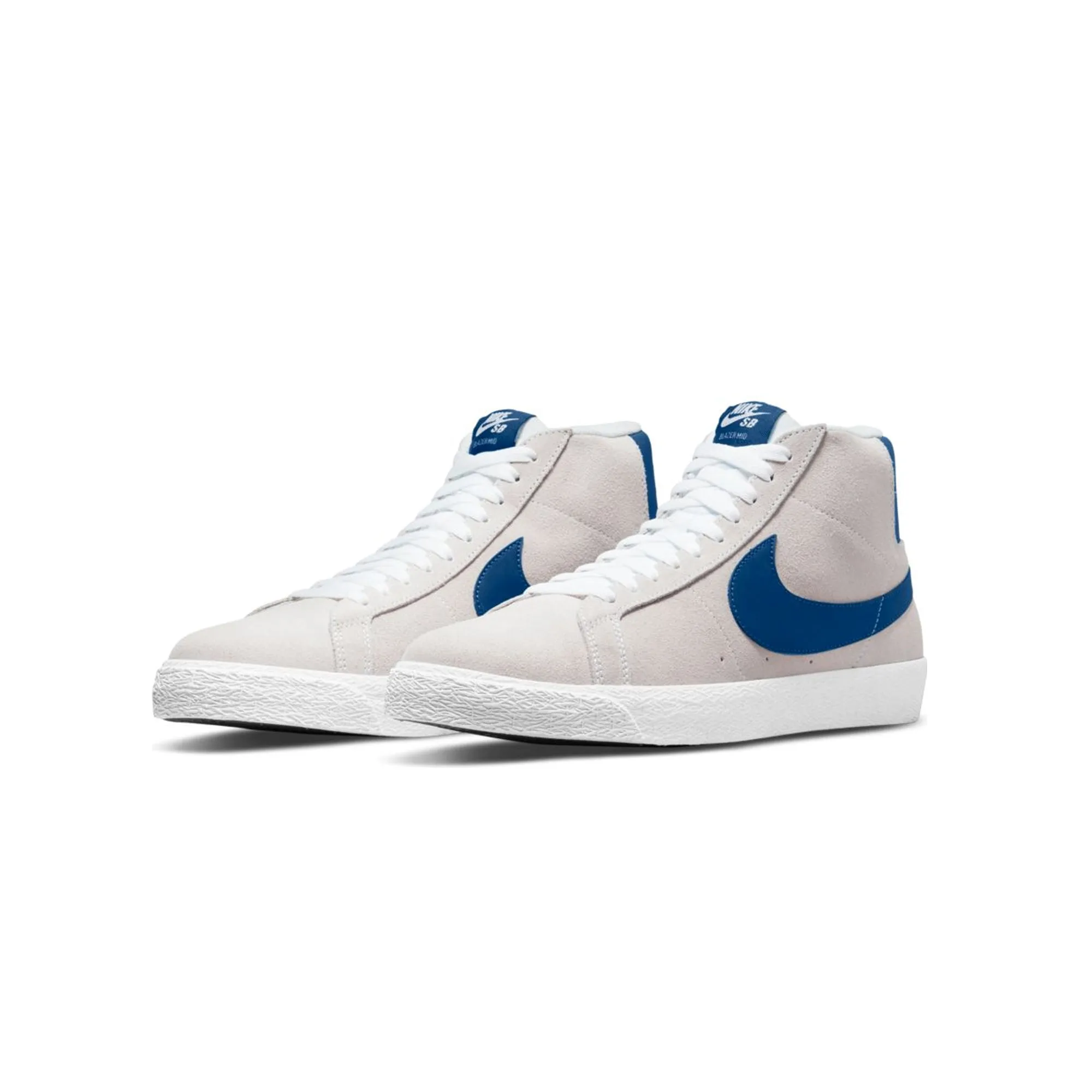 Nike SB Mens Zoom Blazer Mid Shoes 'White/Court Blue'