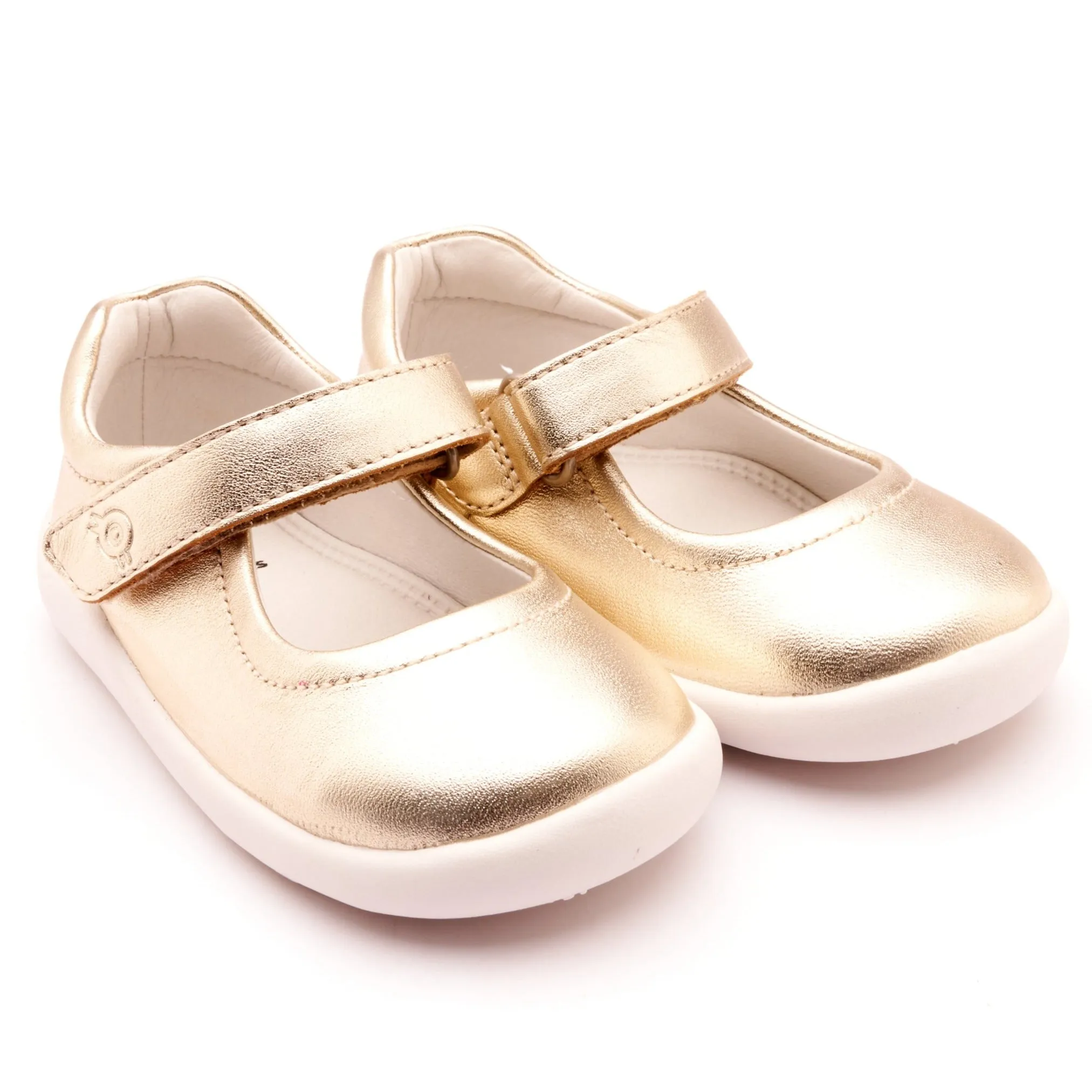 Old Soles Girl's 8052 Ground Jane Casual Shoes - Gold / White Sole