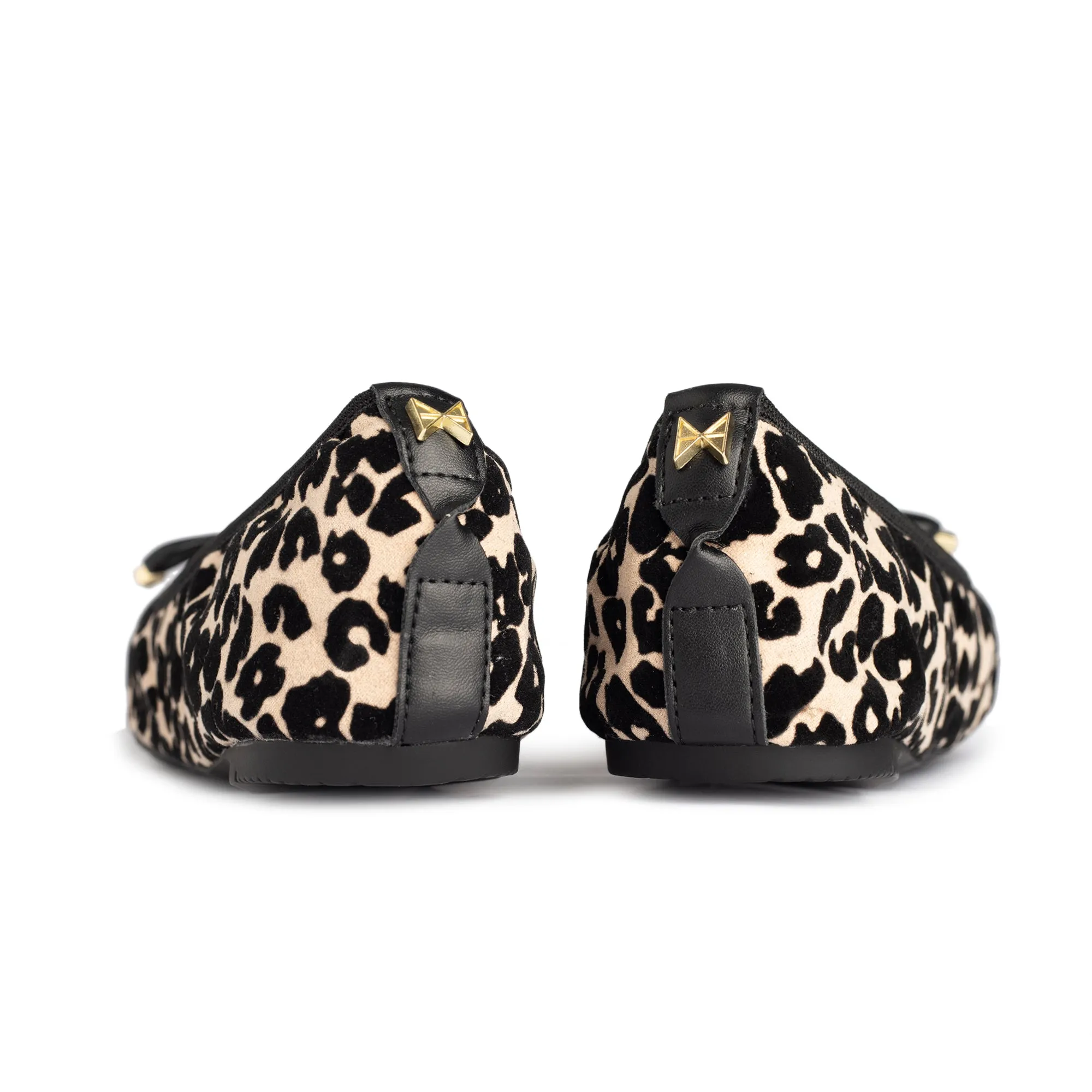 OLIVIA Ballet Flat Shoes - Beige Leopard