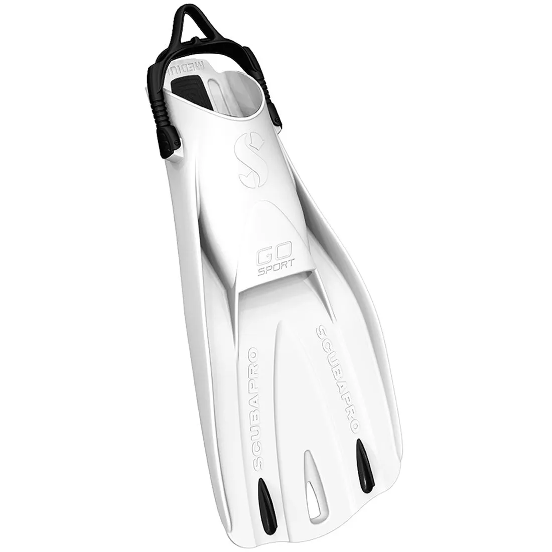 Open Box ScubaPro GO Sport Dive Fins - White - Medium