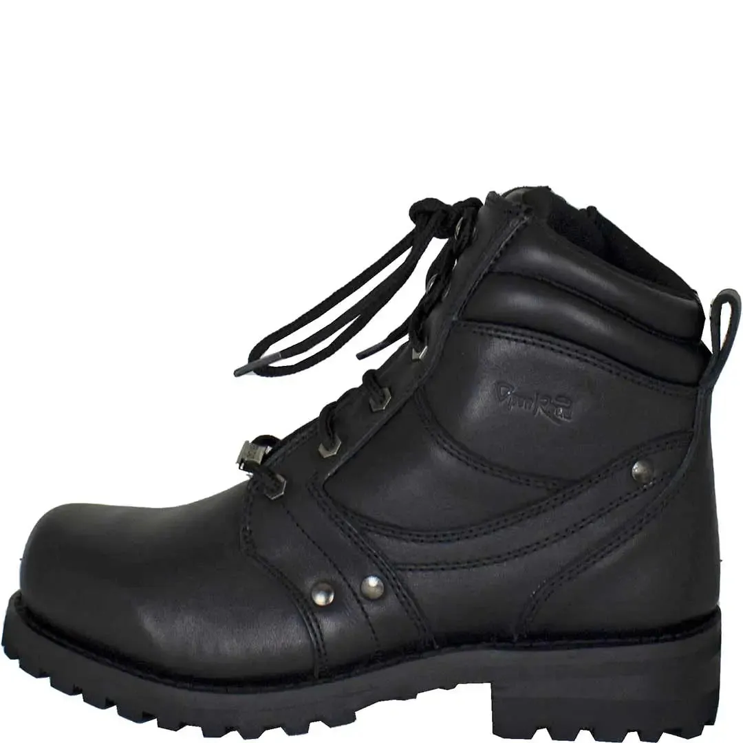 Open Road Men's 7" Lace-Up Motorcycle Boots