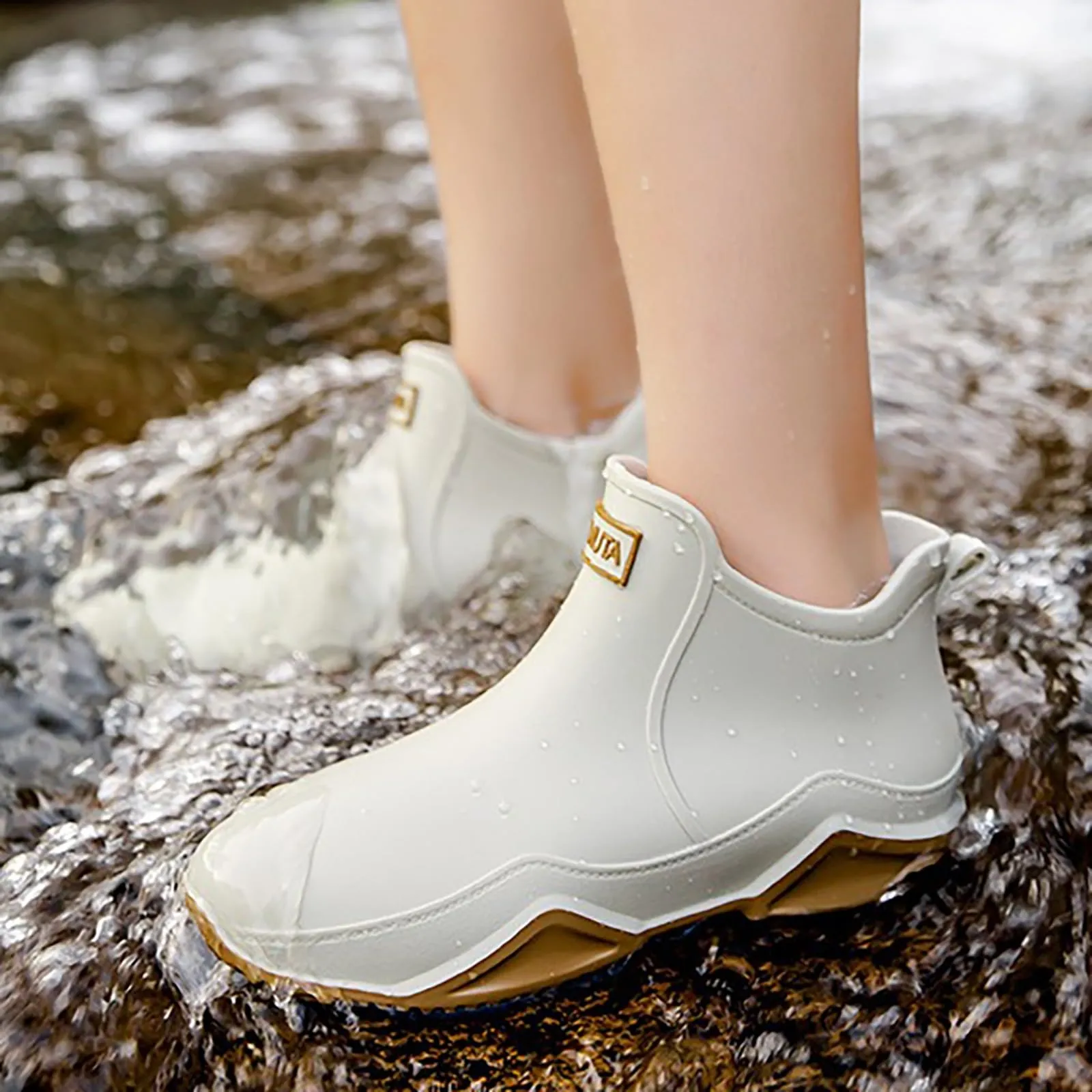 Outdoor Hiking Waterproof Shoes, Non-slip Wear-resistant Rain Boots