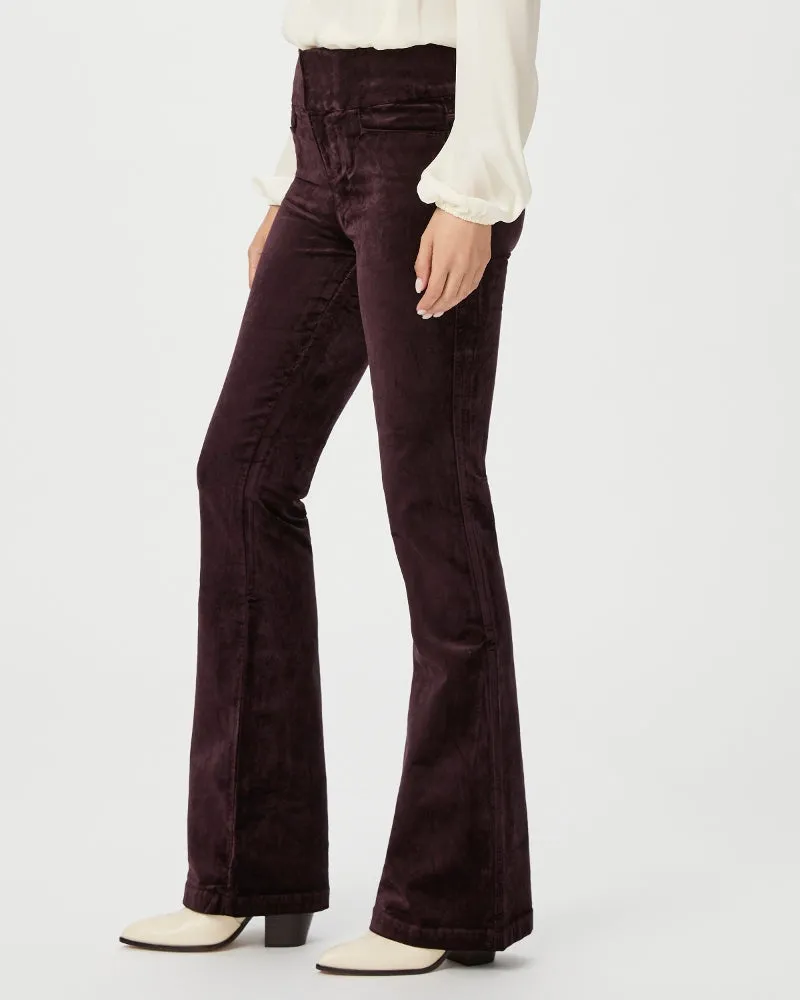 PAIGE High Rise Lou Lou - Black Cherry Velvet