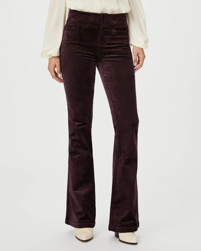 PAIGE High Rise Lou Lou - Black Cherry Velvet