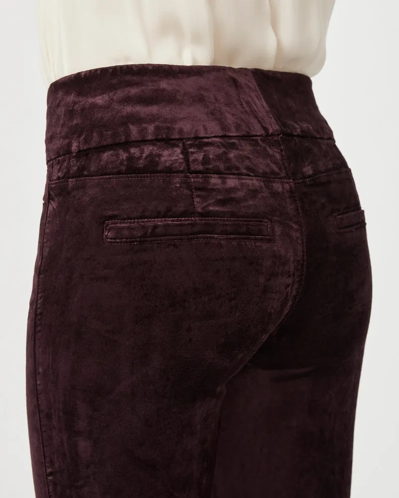 PAIGE High Rise Lou Lou - Black Cherry Velvet