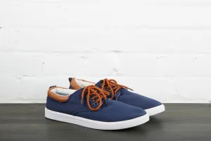 Pair Of Navy Blue Skate Shoes