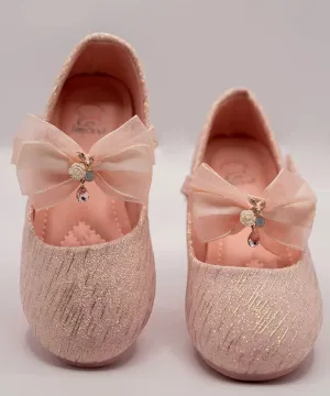 Peach Coloured Girls Sandals for Wedding Party