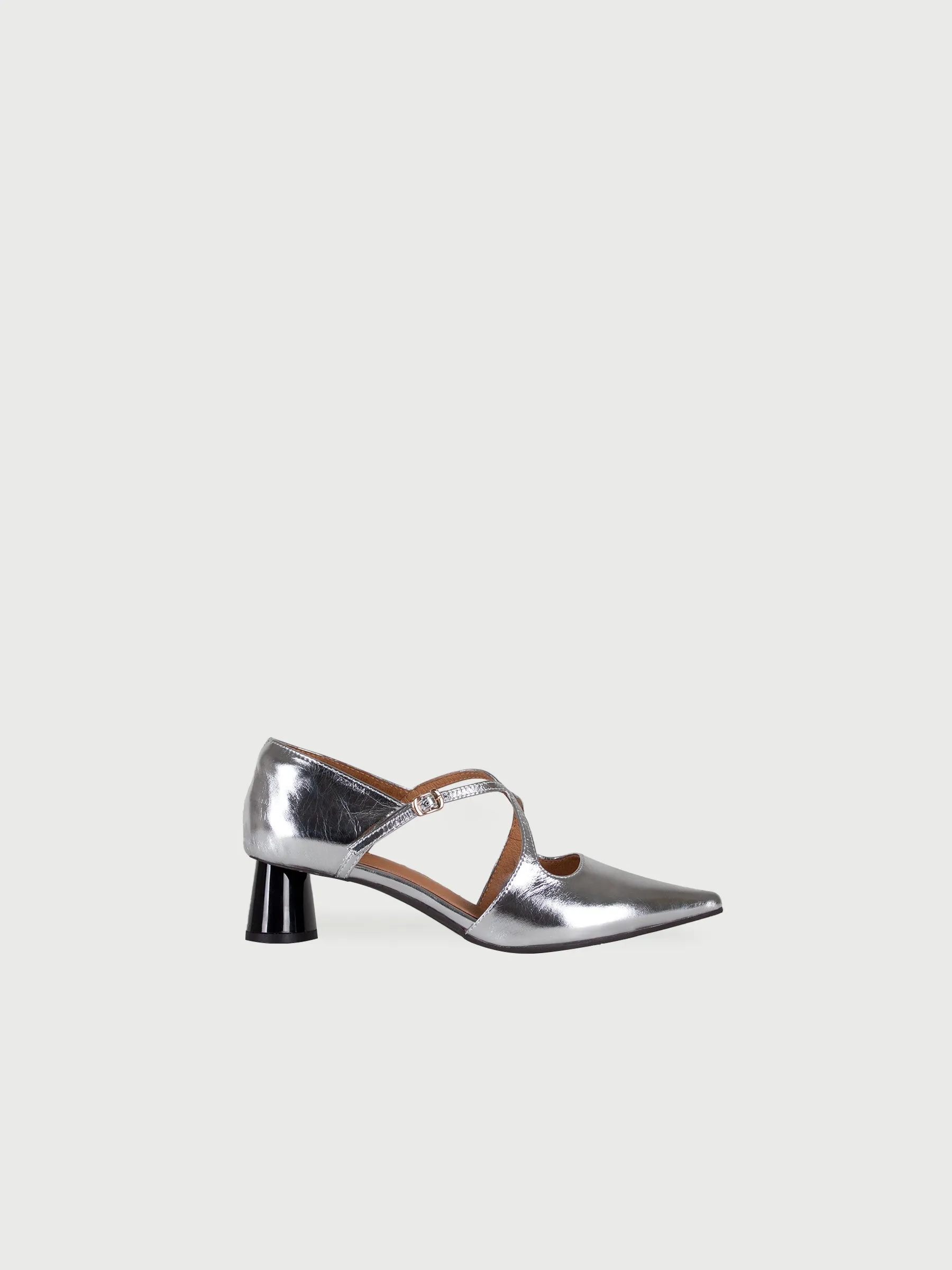 Pointed Ribbon Cross Marble Heels