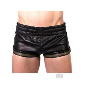 Prowler Red Leather Sport Shorts Grn Xs