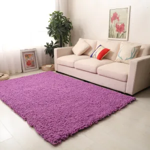 Purple Plain Shaggy Rug - Snug