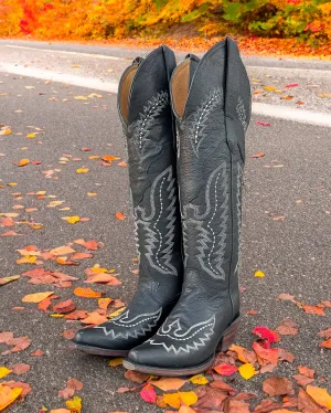 "ALICE" BLACK | WOMEN TALL COWBOY BOOTS