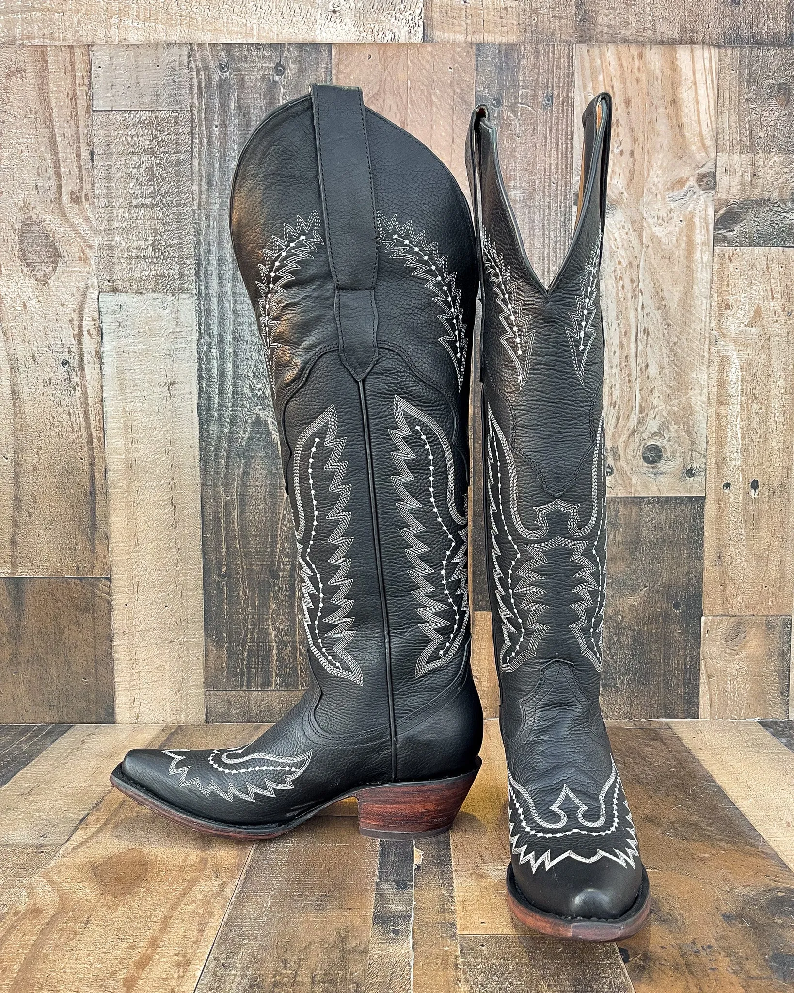 "ALICE" BLACK | WOMEN TALL COWBOY BOOTS