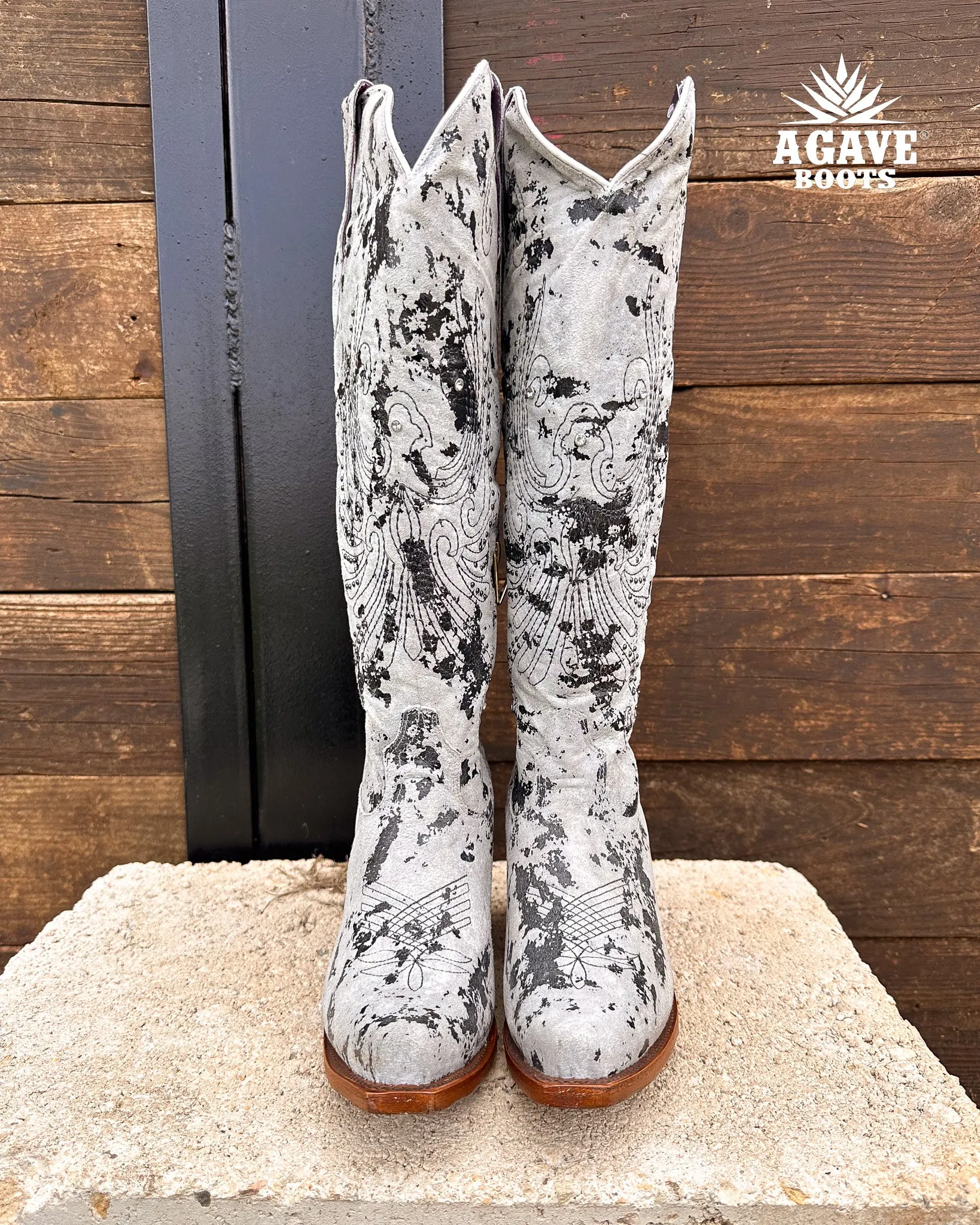 "CAMO" COWHIDE  | WOMEN TALL COWBOY BOOTS