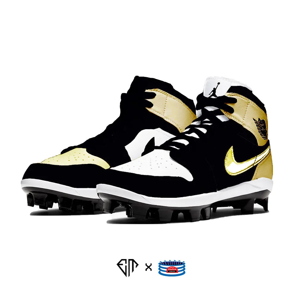 "Gold Toe" Jordan 1 Retro Cleats