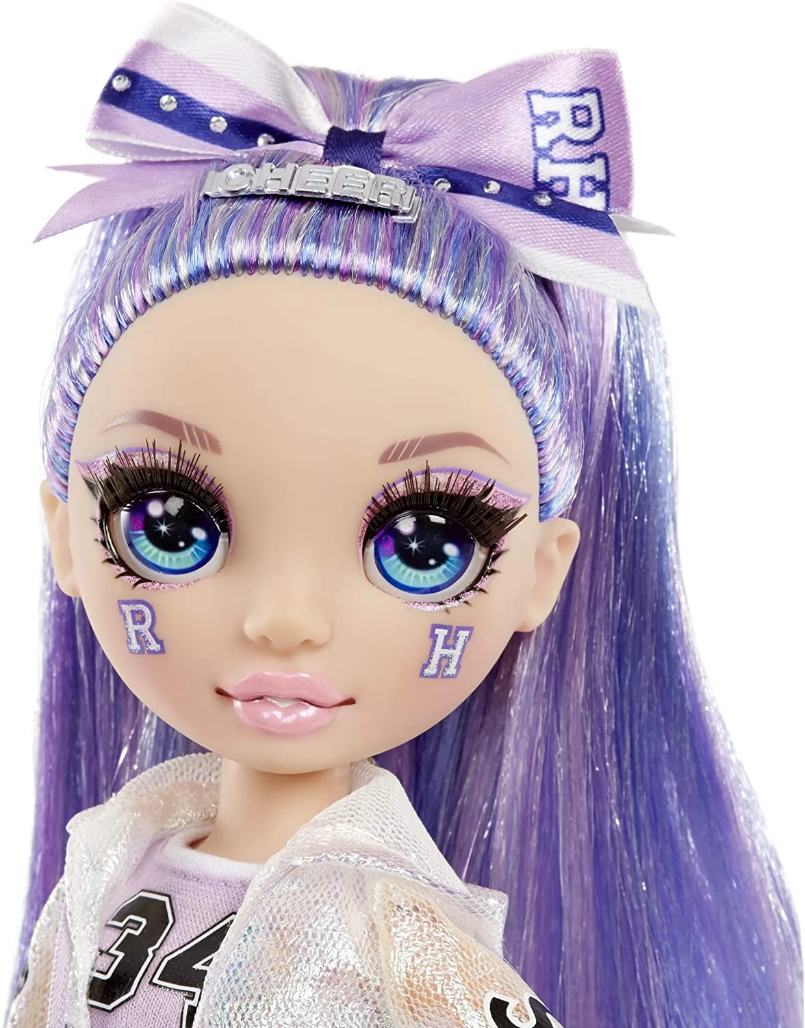 Rainbow High Cheer Violet Willow – Purple Fashion Doll with Pom Poms, Cheerleader Doll, Toys for Kids 6-12 Years Old