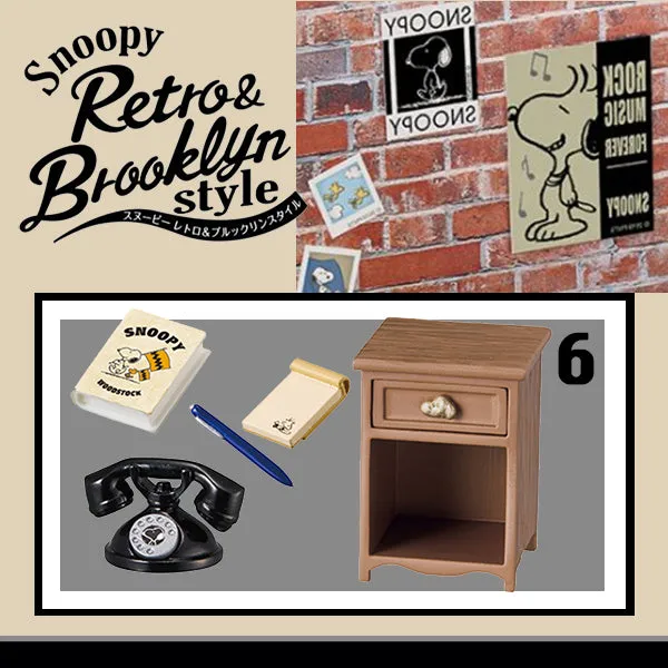 Rare 2019 Re-Ment Snoopy Retro & Brooklyn Style Full Set of 8pcs <Free Shipping>