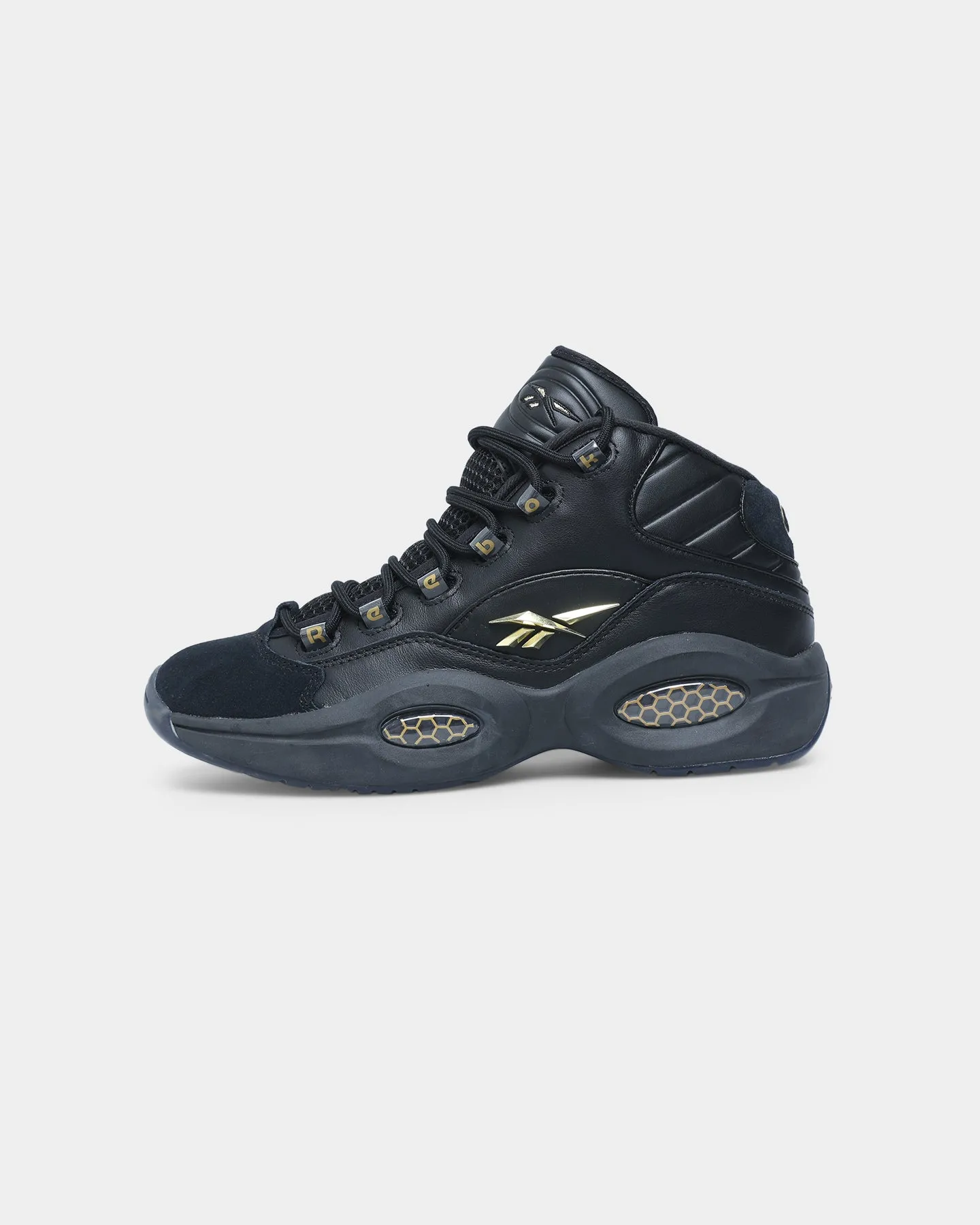 Reebok Question Mid Black/Black/Gold