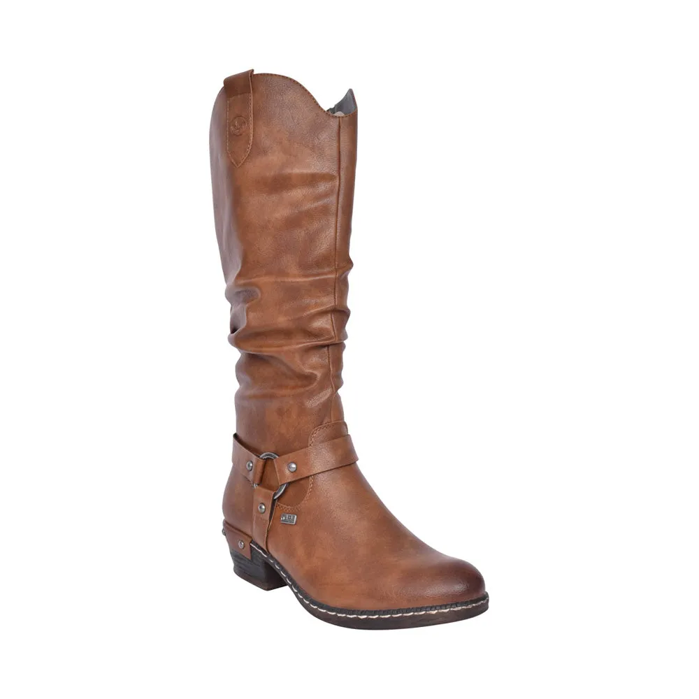 RIEKER LADIES 93670 TEX LONG LEG BOOT in BROWN