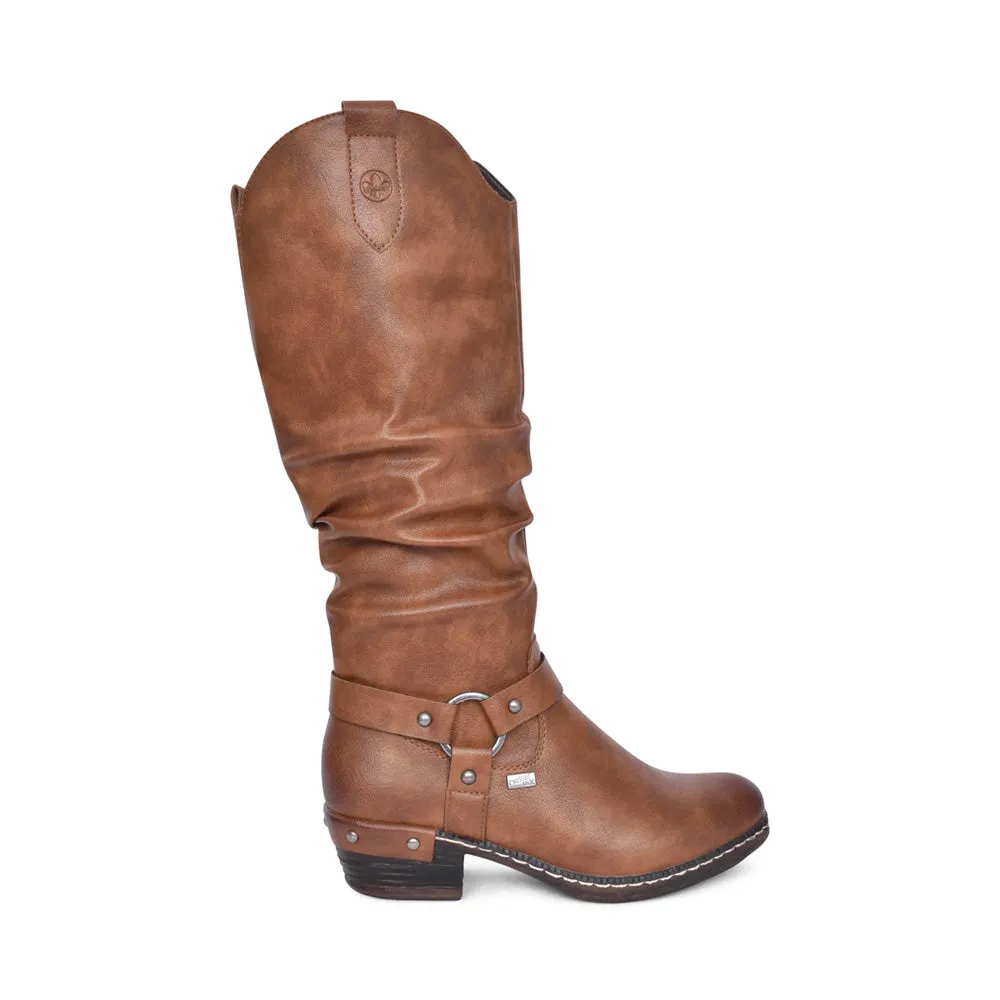 RIEKER LADIES 93670 TEX LONG LEG BOOT in BROWN