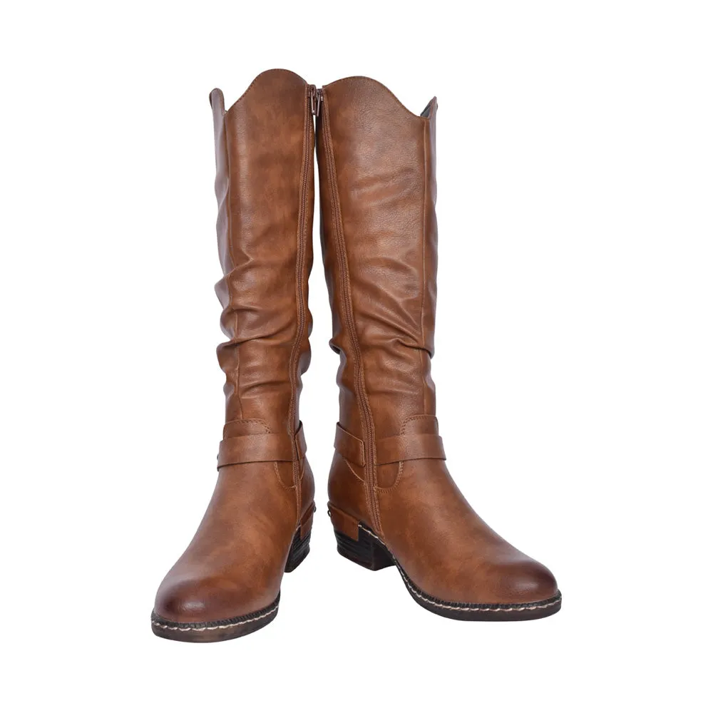 RIEKER LADIES 93670 TEX LONG LEG BOOT in BROWN