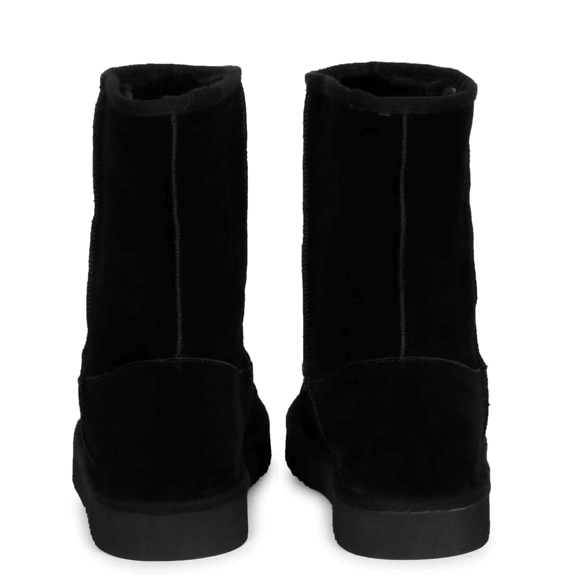 Saint Benito Multi Embroidered Black Suede Snug Boots