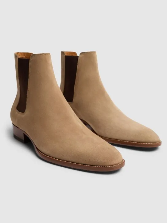 Saint Laurent   30mm Wyatt suede boots 