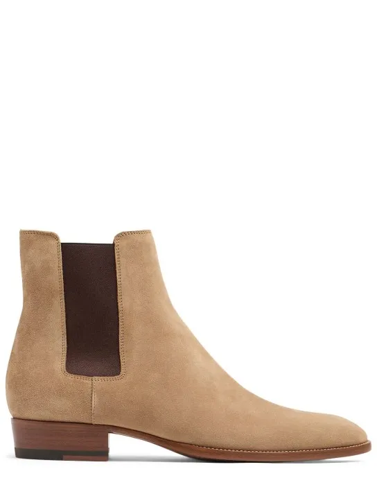 Saint Laurent   30mm Wyatt suede boots 