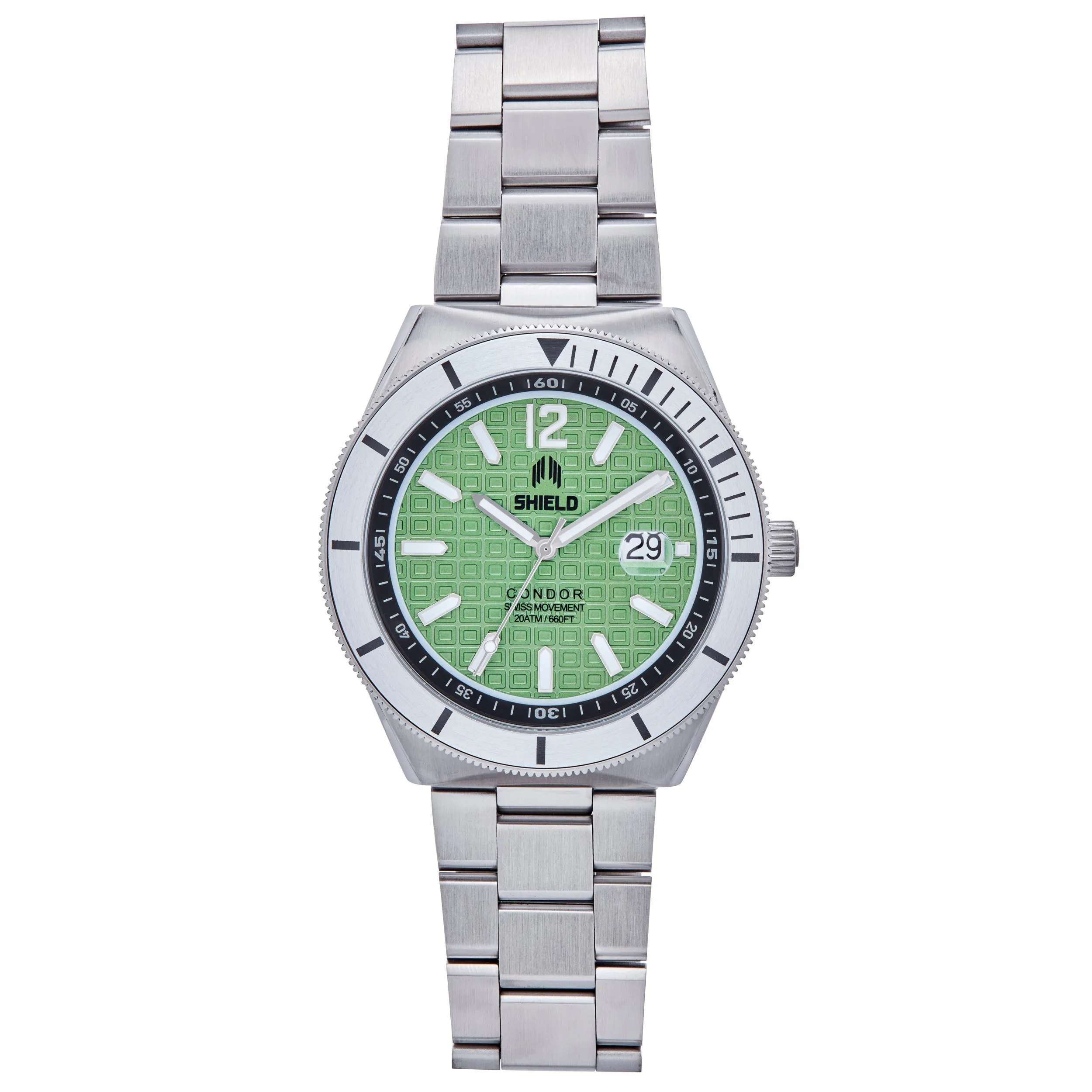 Shield Condor Bracelet Watch w/Date