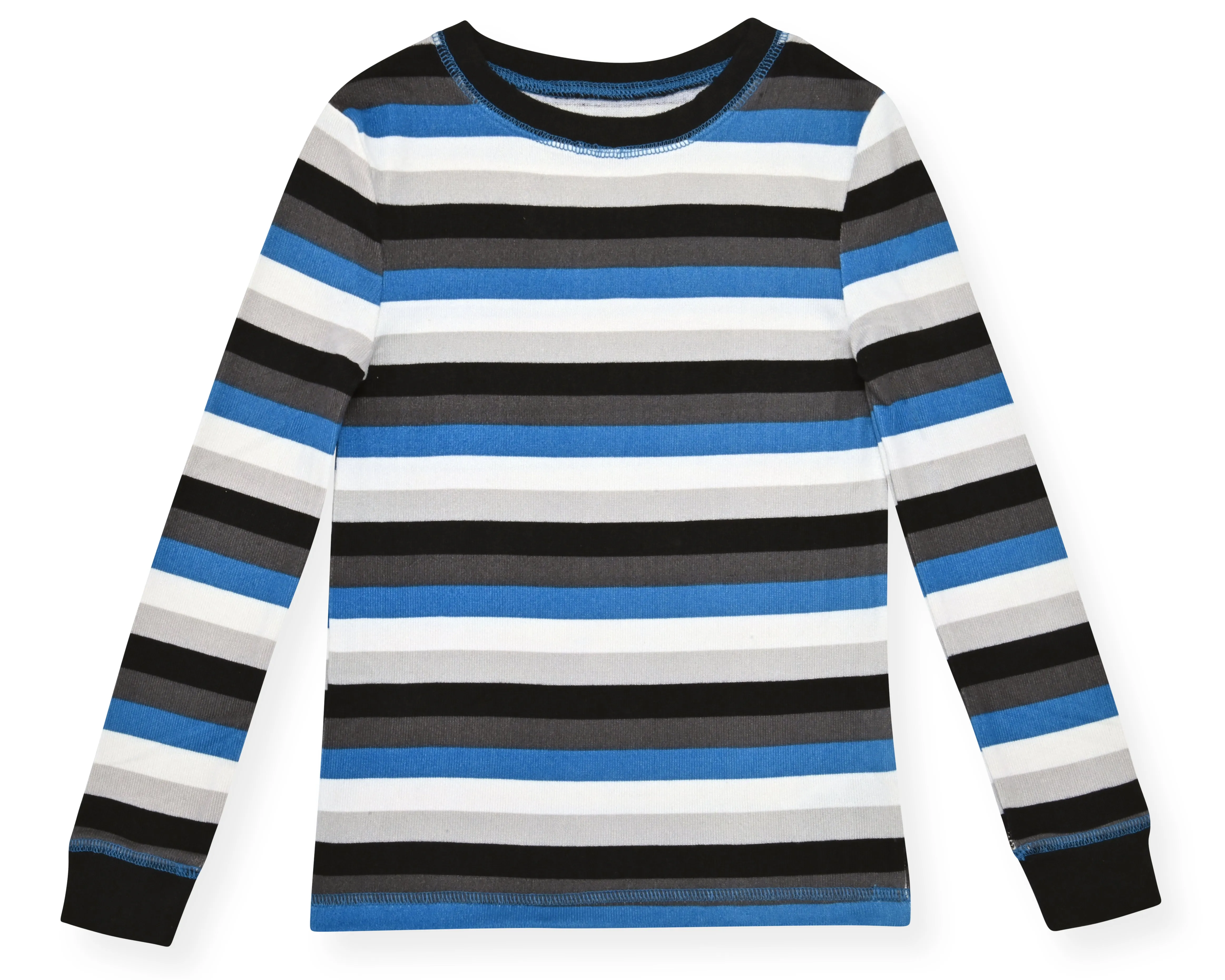 Sleep On It Boys 2-Piece Super Soft Jersey Long Sleeve Snug-Fit Pajama Set - Super Stripe