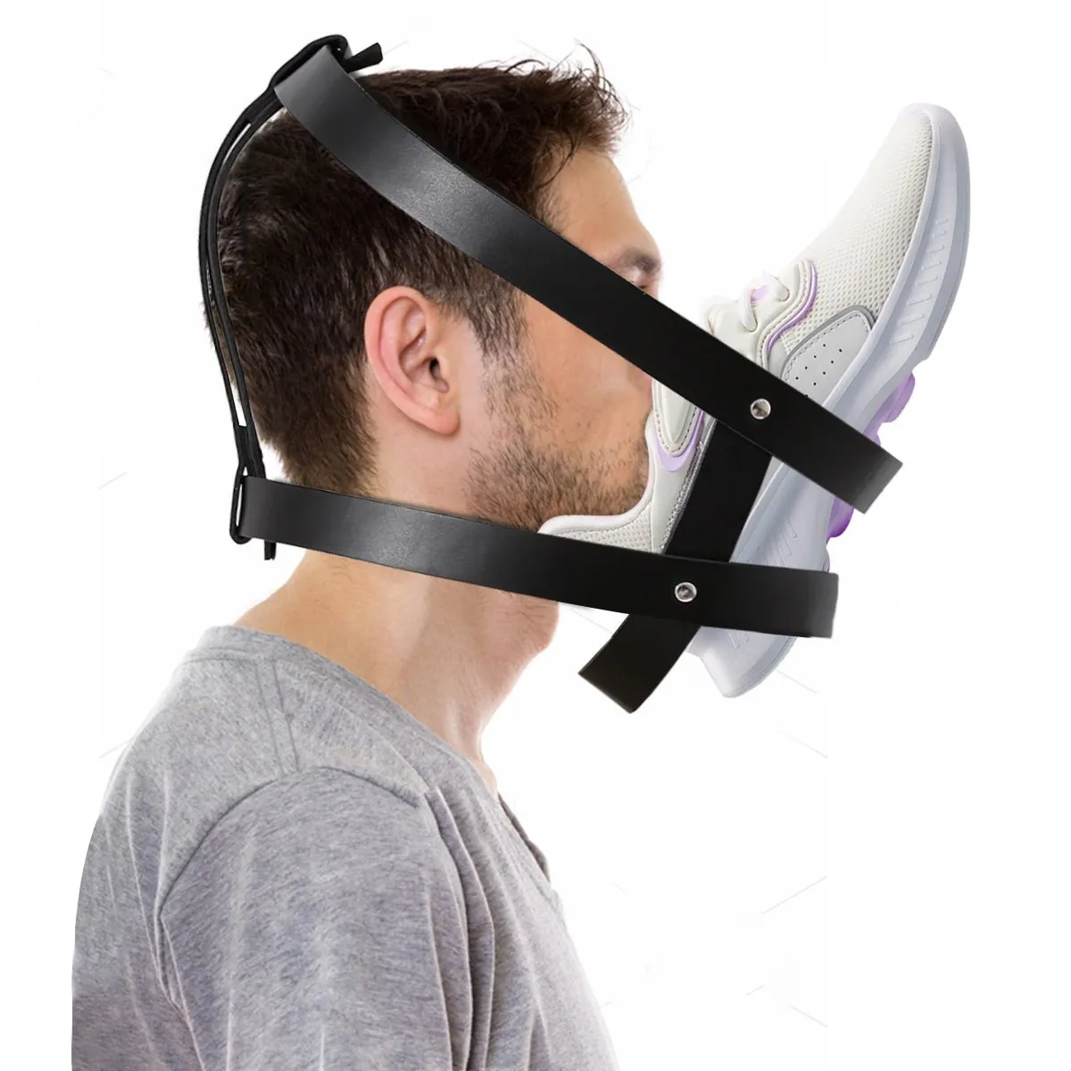 Smelly Shoe Fetish - Restraint head Harness