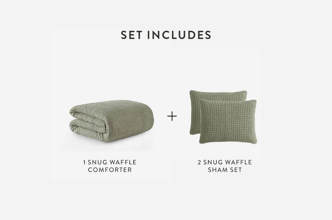 Snug Waffle Comforter Bundle