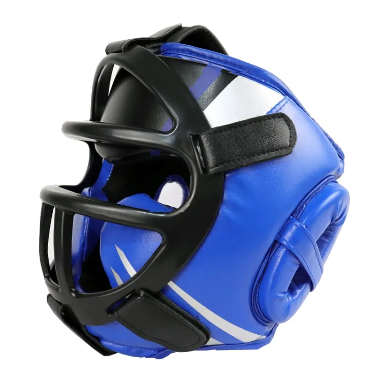 Sparring Boxing Helmet Thai Combat Competition Heads Protection Cover, Size: S(Blue With Mask)