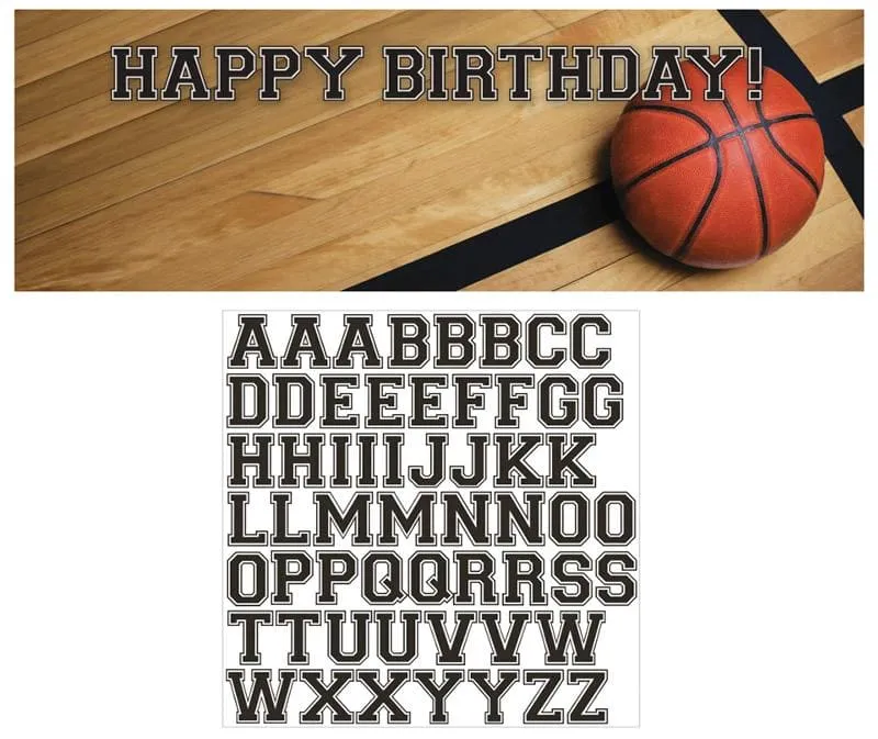 Sports Fanatics Basketball Giant Birthday Banner