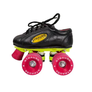 STRAUSS Gripper Skating Shoes | Fixed Body Roller Skates | Shoe Skate With Rubber Wheel |Ideal For Boys, Girls and Kids |Suitable For All Skill Level | Ideal For Junior (12-13 Years) ,Size-5, (Red/Black)