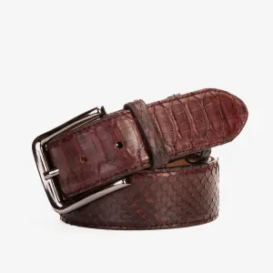 The Boss Burgundy python Sneak  Leather Leather Belt