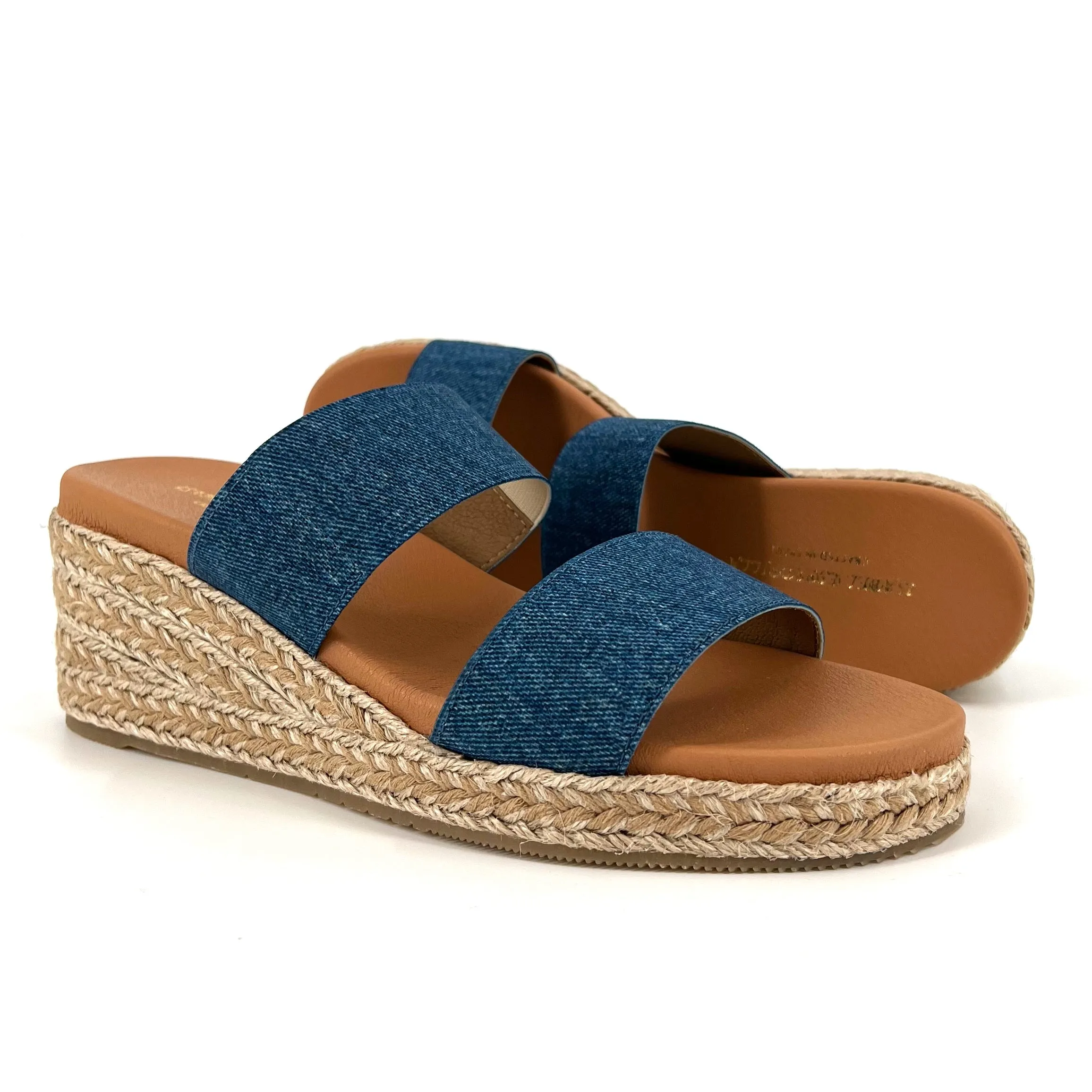 The Elastic 2 Band Espadrille in Denim