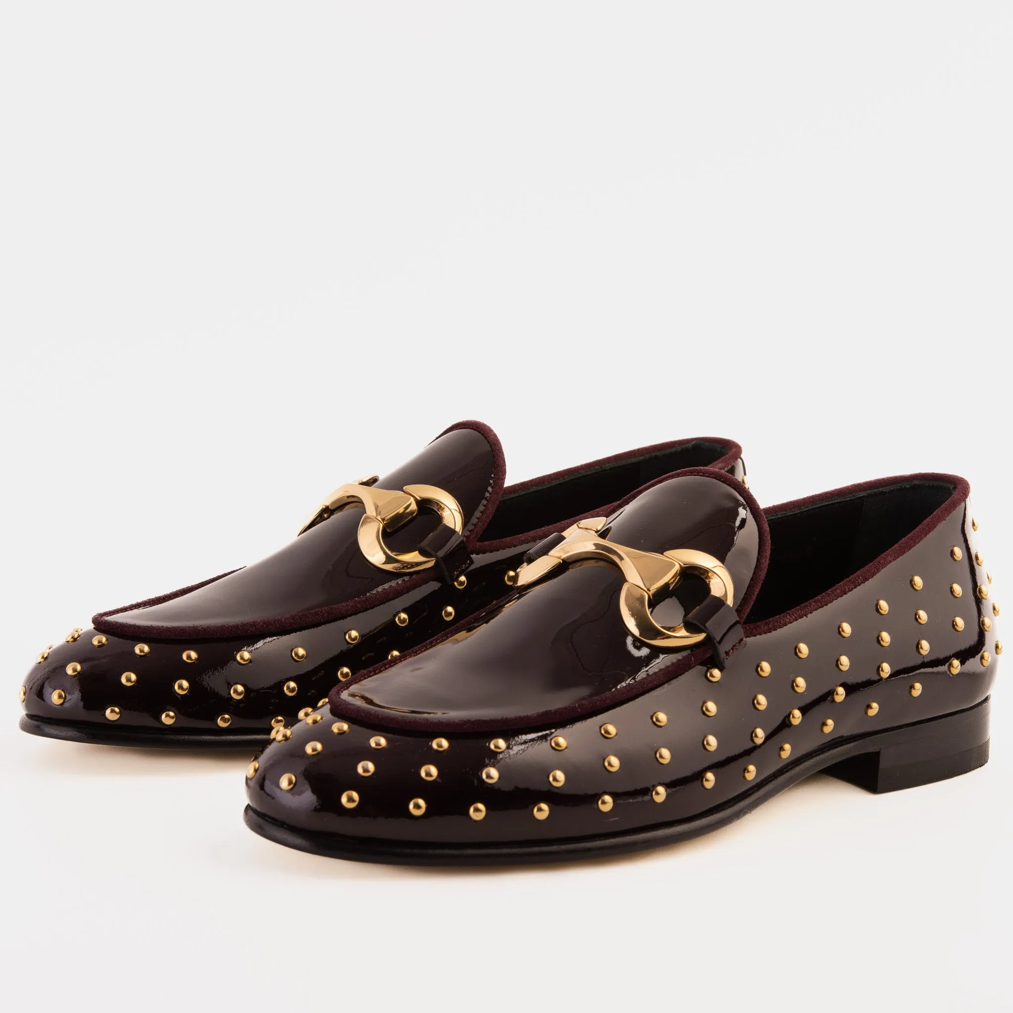 The Jupiter  Shoe Burgundy Spike Leather  Bit Dress Loafer Limited Edition Men Shoe