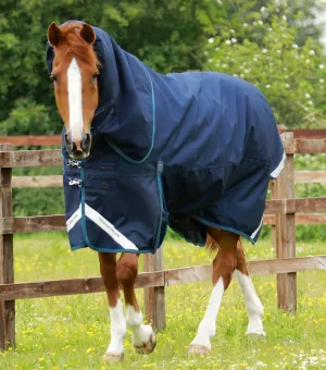 Titan 200g Turnout Rug with Snug-Fit Neck Cover Navy