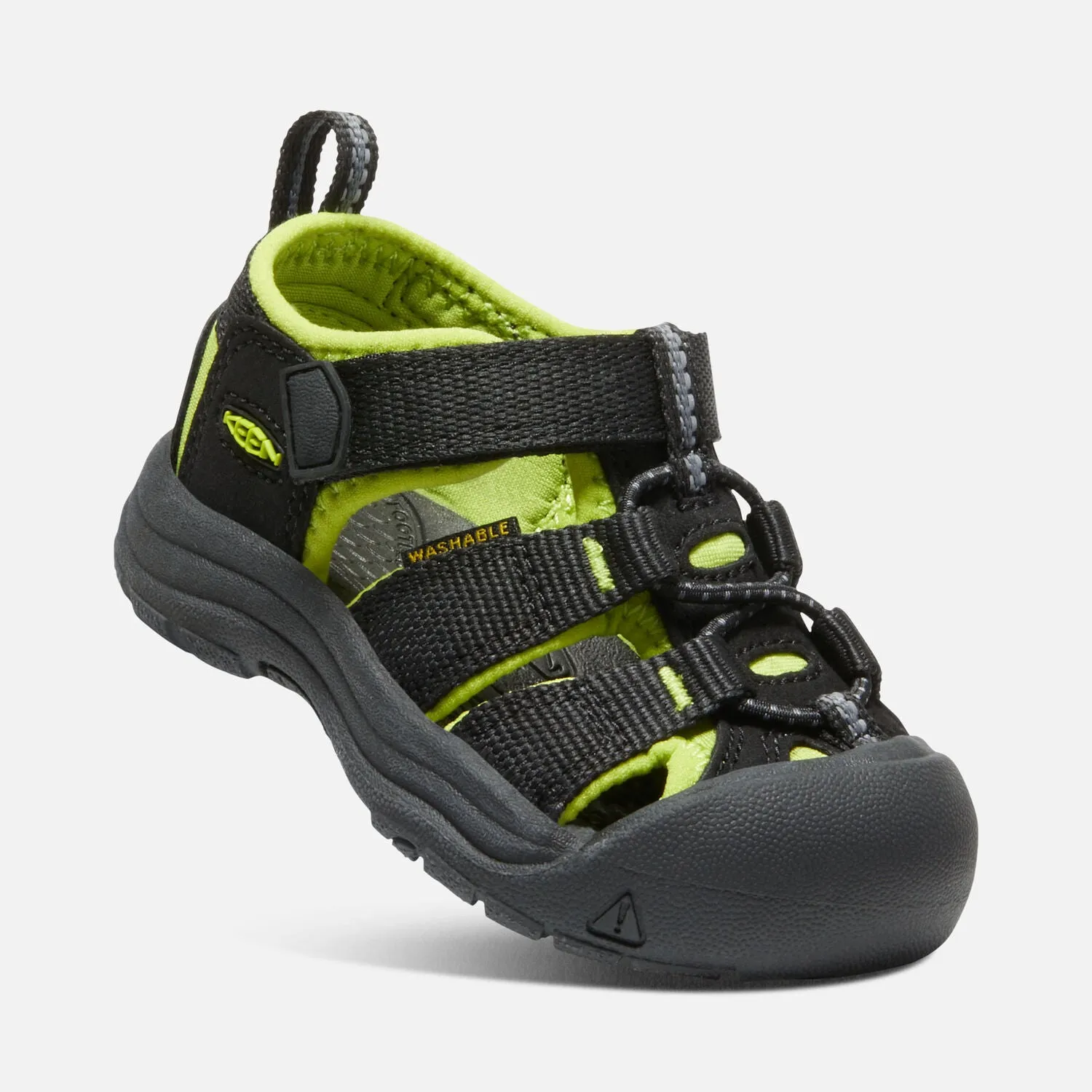 Toddler Keen Newport H2 Sandals Color: Black/Lime Green