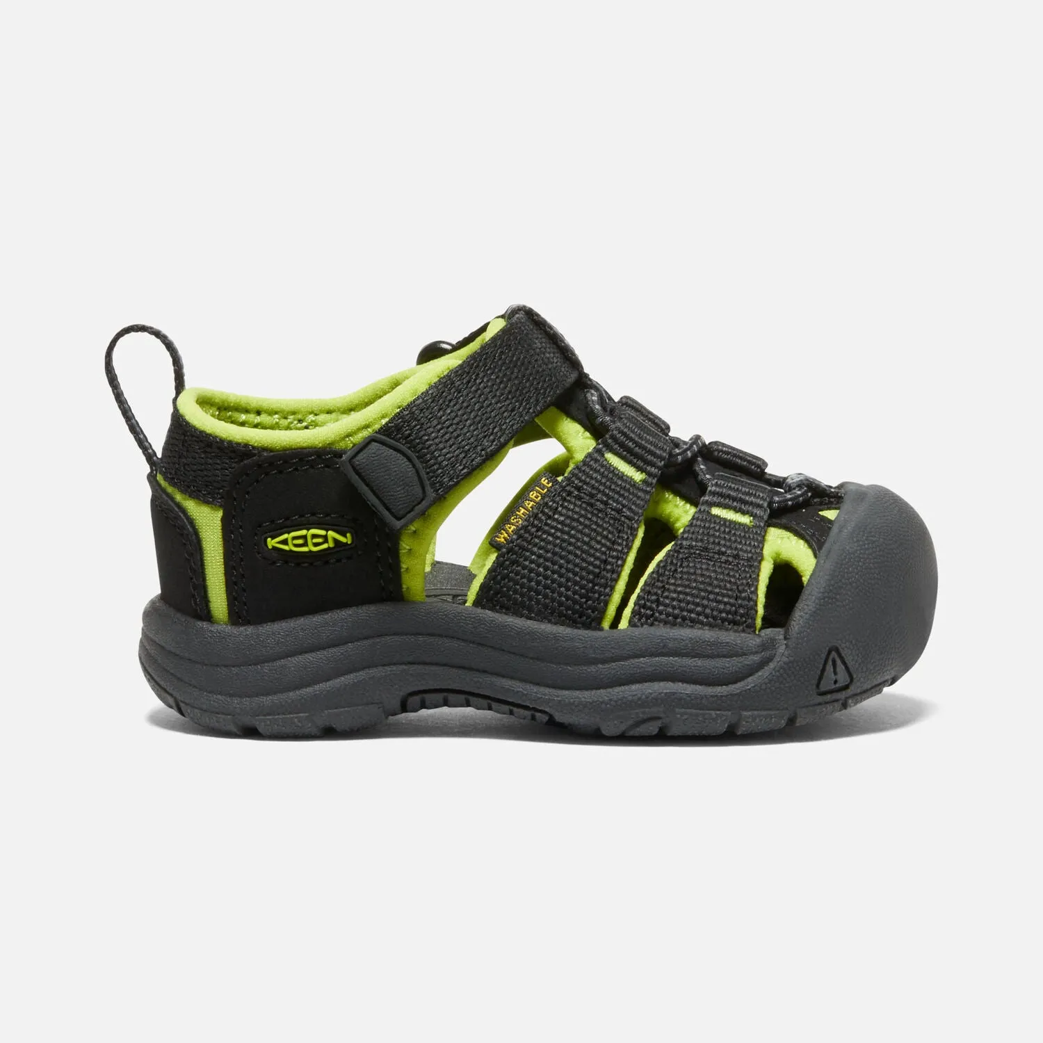 Toddler Keen Newport H2 Sandals Color: Black/Lime Green