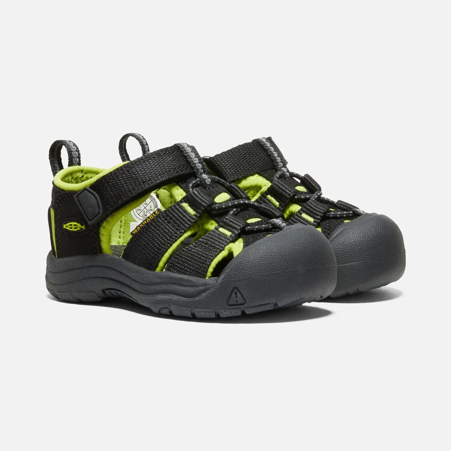 Toddler Keen Newport H2 Sandals Color: Black/Lime Green