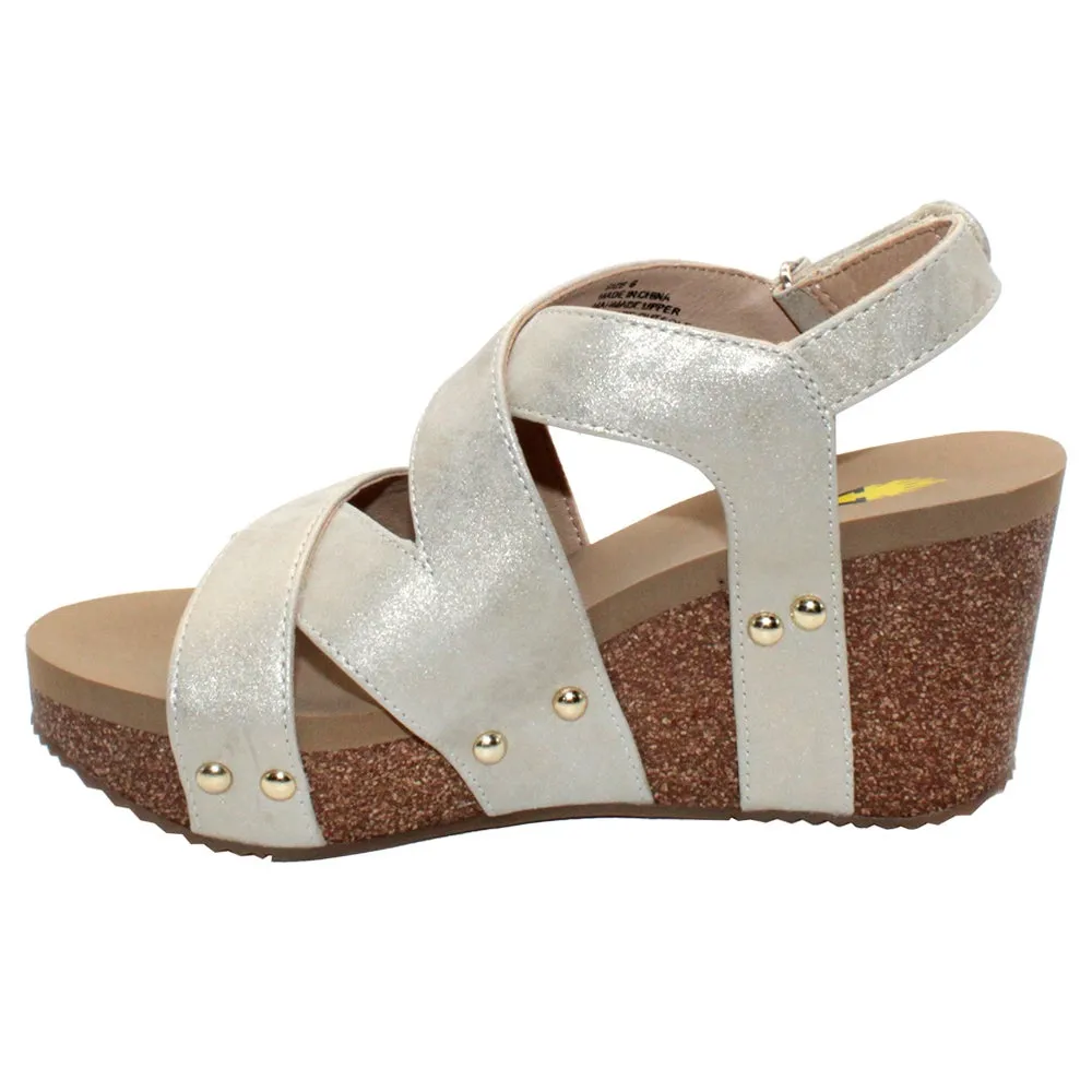 Tory Wedge Sandals - Gold